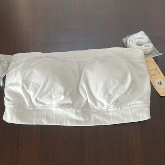 Shapermint TrueKind Convertible Strapless Bandeau Bra Detachable Straps White M - Picture 8 of 13